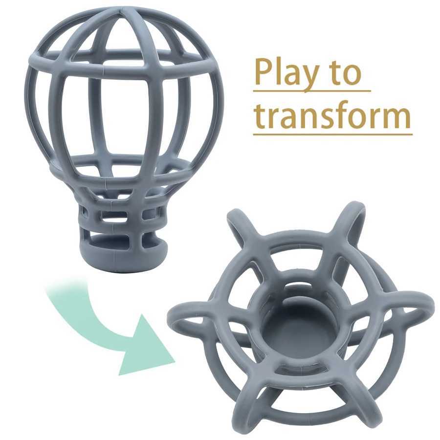 Food Grade Silicone Hot Air Balloon Shape Baby Toys Teething Infant Chewing Toy Rodent Baby Accessories G251125