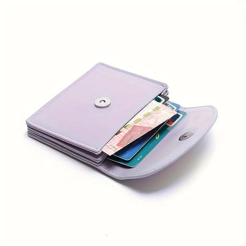 New Women's Short Zero Solid Color Card Bag Compact And Simple Small Wallet