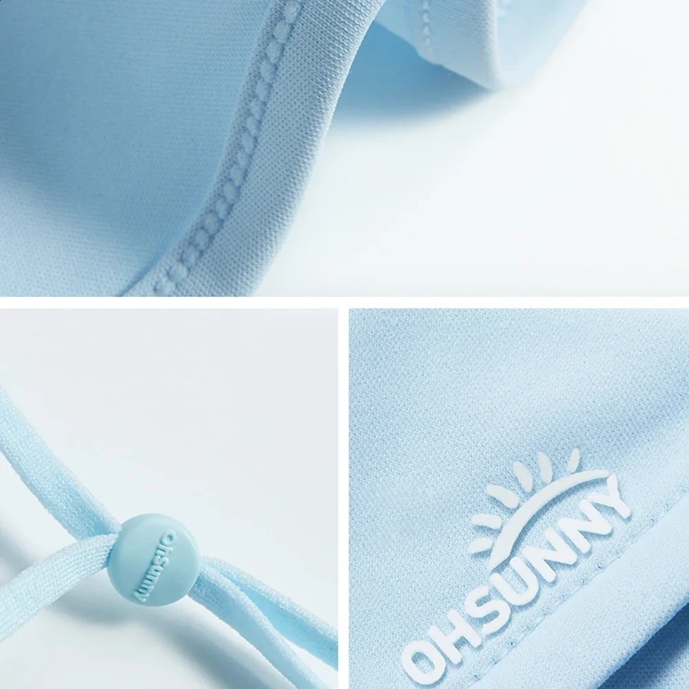 Ohsunny Sun Protective Scarf Neck Eye Full Protection Mask Women Solid Color Opening Breathable Facemask for Outdoors Cycling 250424