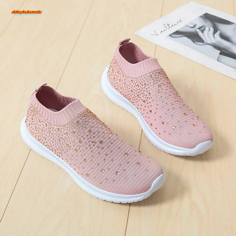 Women's sports shoes with breathable mesh, comfortable flats, soft soles, casual, non-slip, plus size 43 zapatos de mujer ddmykukumalu