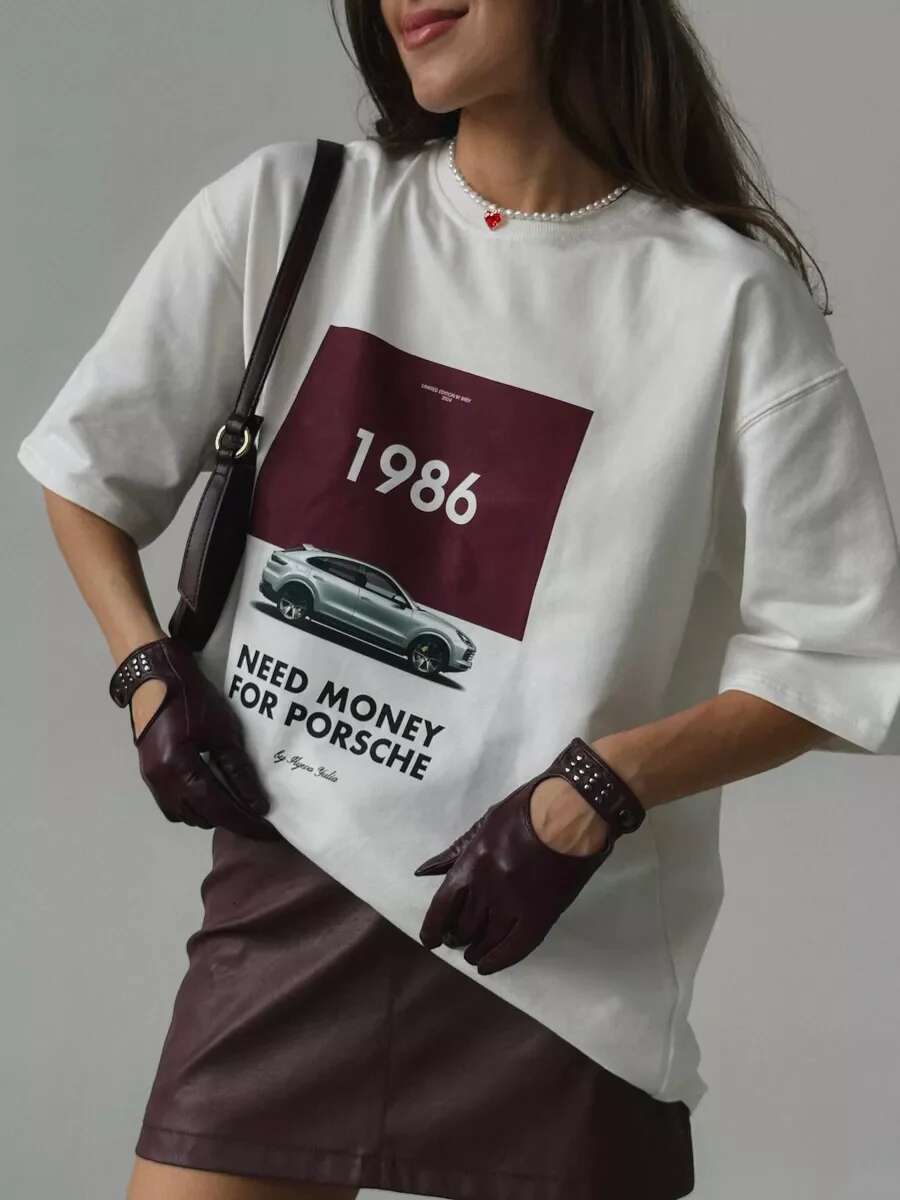 Foreign Fashion Trend Printed Lazy Style Top European American Loose And Versatile Short-Sleeved T-Shirt Women