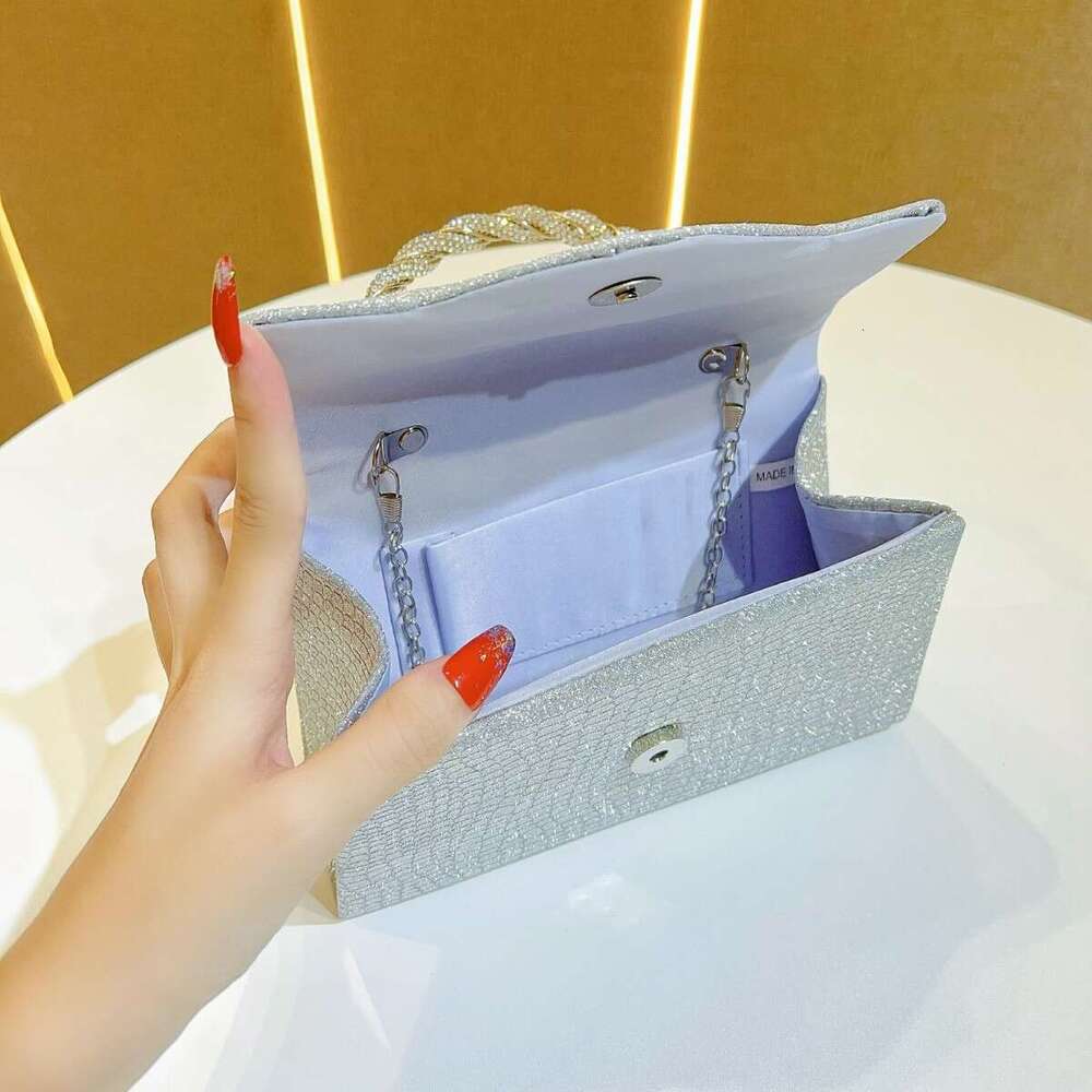 Korean Dia Banquet European American Women's Shiny Handbag, KTV Princess Dress Bag, 2025 New Style, Unique and Elegant Clothing