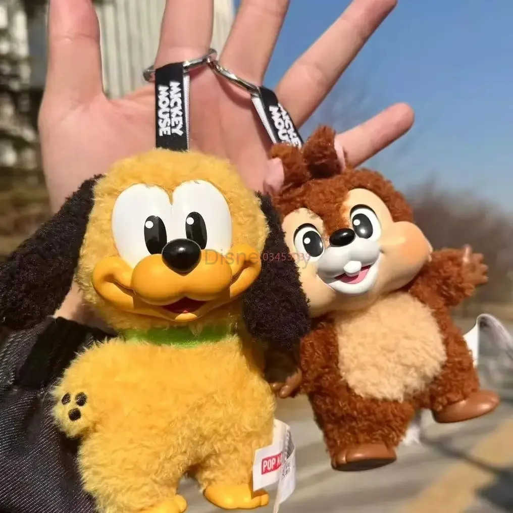 Mickey Family Cute Together Keychain Series Blind Box Vinyl Doll Anime Picture Decoration Series Childrens Gifts Y250425