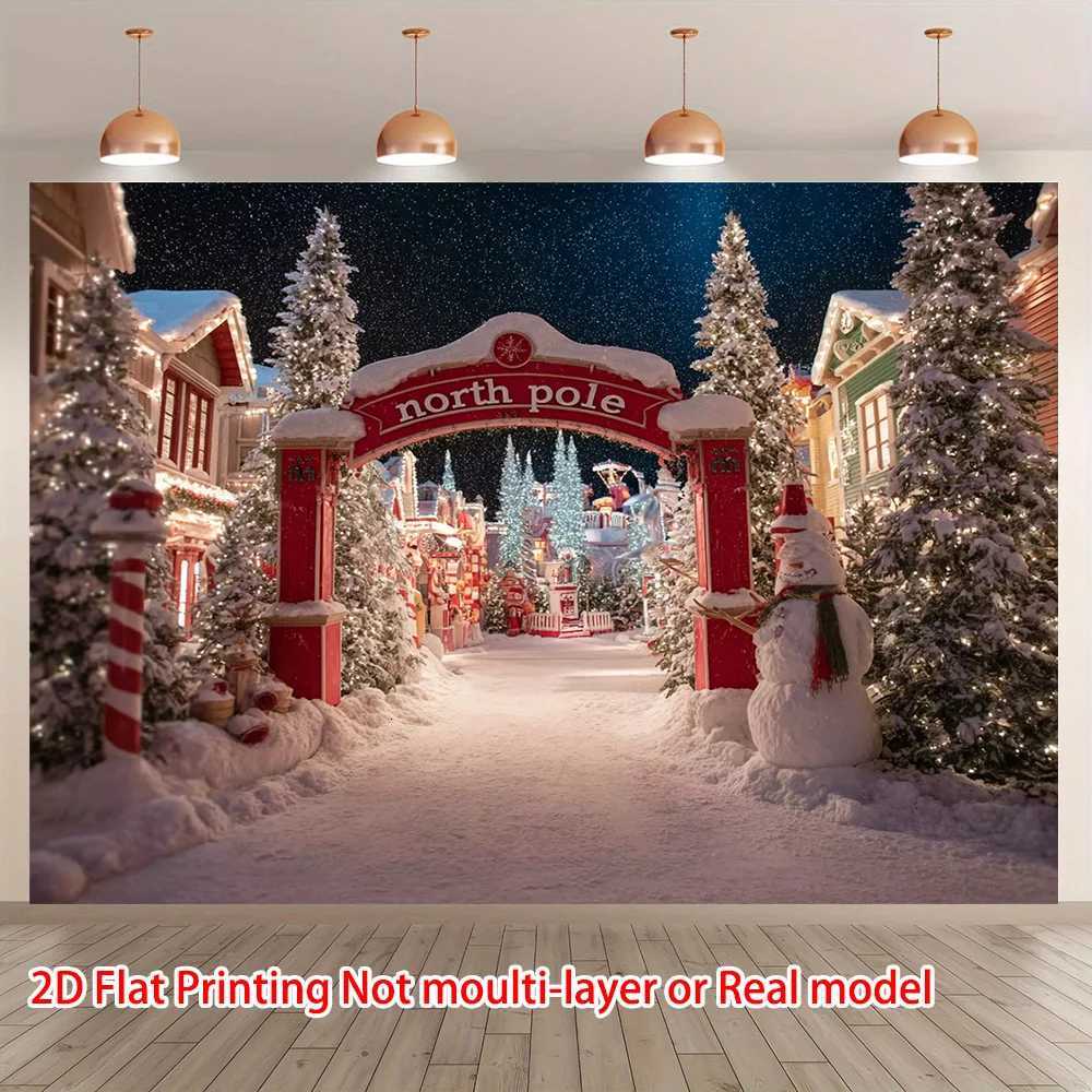 VIKAMA Arctic Village Christmas Tapestry Snowman Living Room Background Wall Festival Party Room DecorationM251125