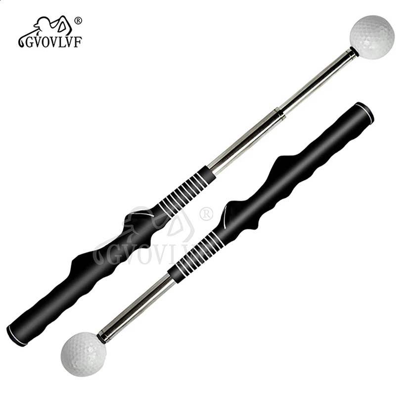 Rhythm Click Sound Telescopic Warm Up Golf Swing Trainer Correcting Gesturer Training Aid for Tempo Grip Strength Practice Stick 250421