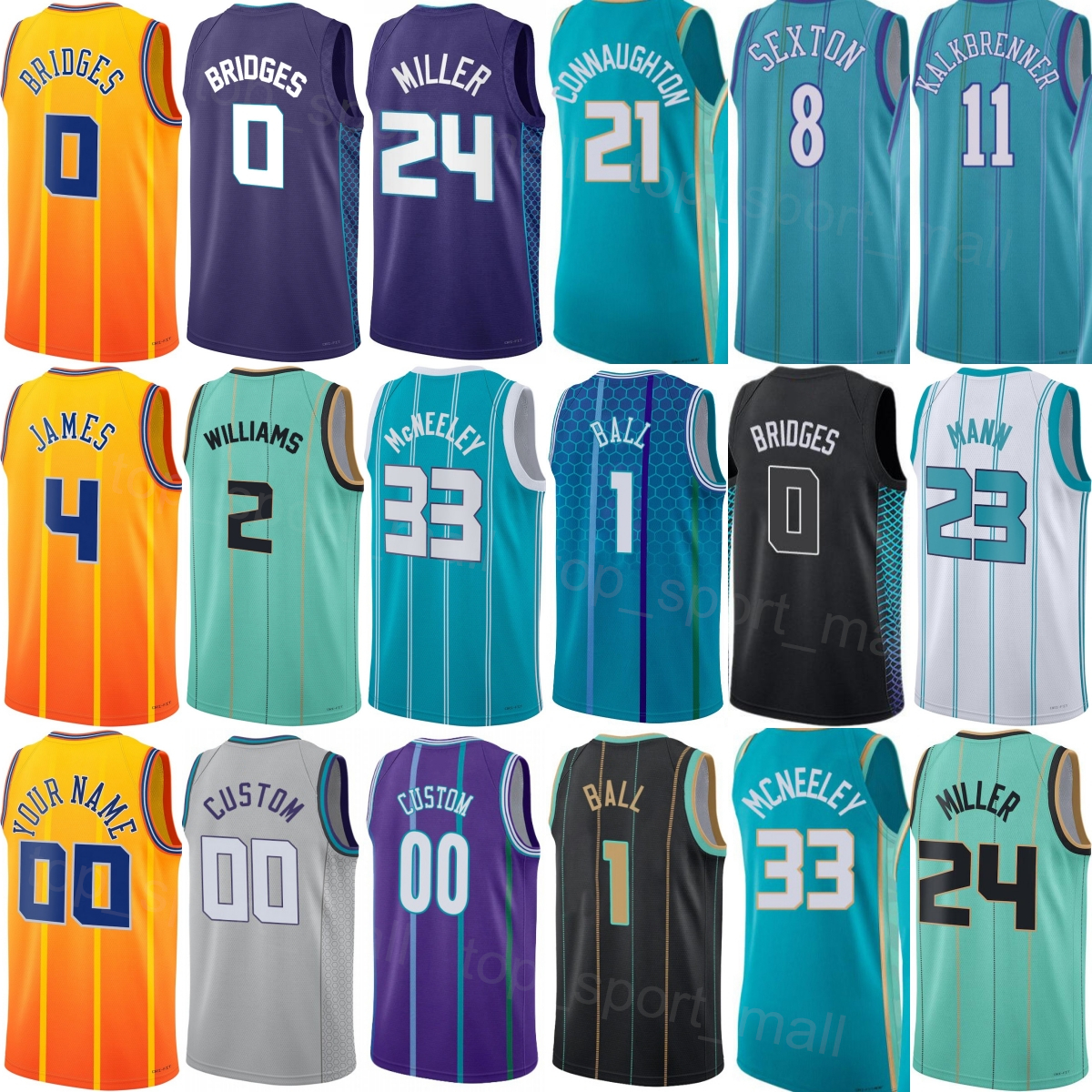 Print Basketball Ryan Kalkbrenner Jerseys 11 City 2026 Sion James 4 KJ Simpson 25 Pat Connaughton 21Antonio Reeves 12 Liam McNeeley Tidjane Salaun Womans Child Men