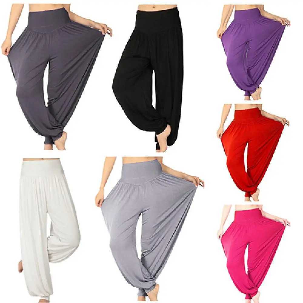 Casual Bag Pants Modal Womens Harem Pants Comfortable Yoga Pants Loose Belly Dance Wide Legs Trouser Gypsy PantsC250425