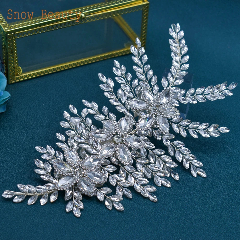 DZ012 Rhinestone Headband for Brides Pageant Tiara Bridal Headdress Wedding Hair Ornaments Elegant Princess Bridesmaid Headwear 250420