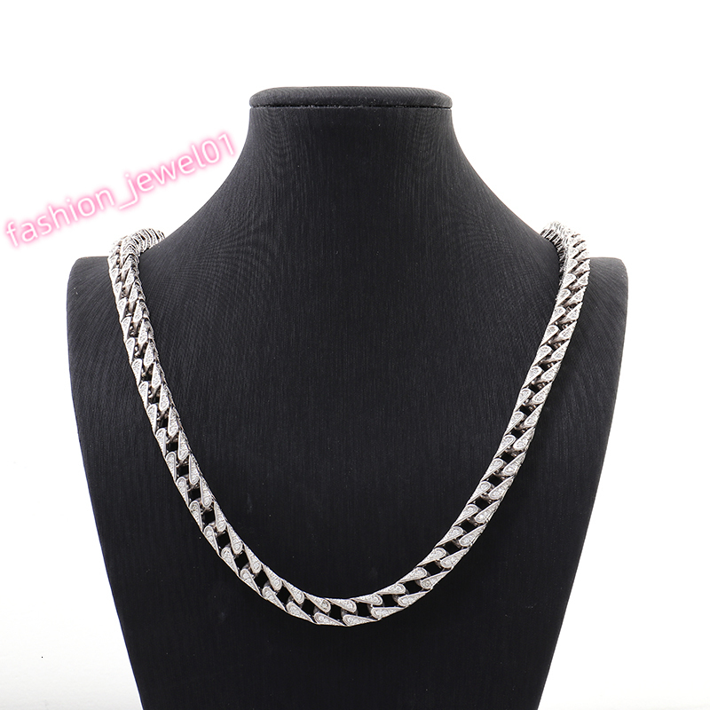 Provence Hip Hop Bling Rapper Jewelry VVS Moissanite Necklace Iced Out Gold Cuban Link Chain