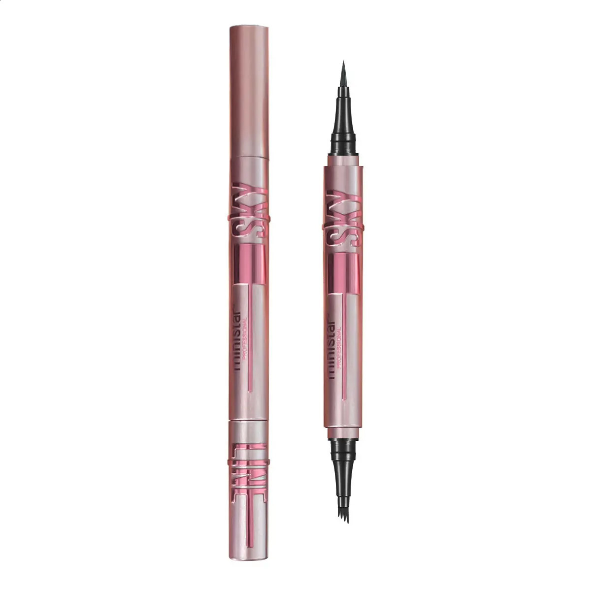 Double sided eyeliner pen liquid silky smooth black eye gel 250418