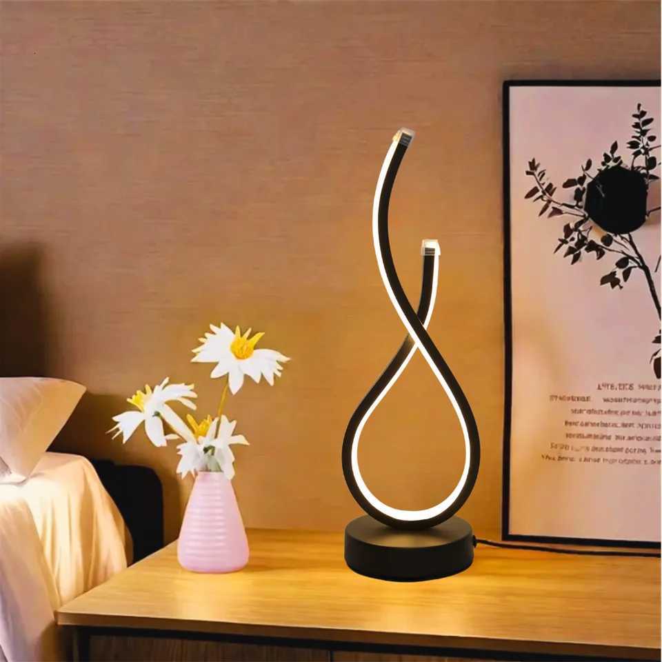 Nordic modern bedroom bedside lamp innovative European style desk lamp USB desk lamp tri color desk lamp bar atmosphere lampM251125