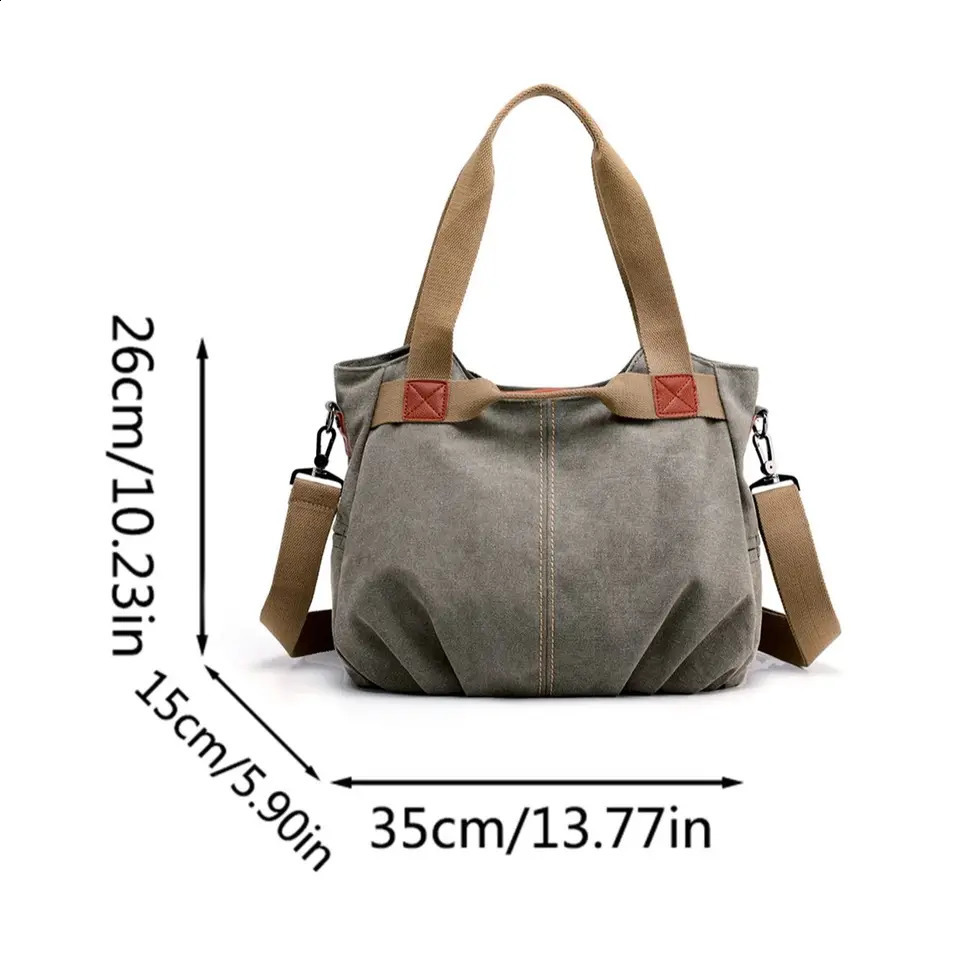 Mommys Bag Canvas Large Capacity Multi Handbag Layered Function Cross body Womens Shopping 250414z