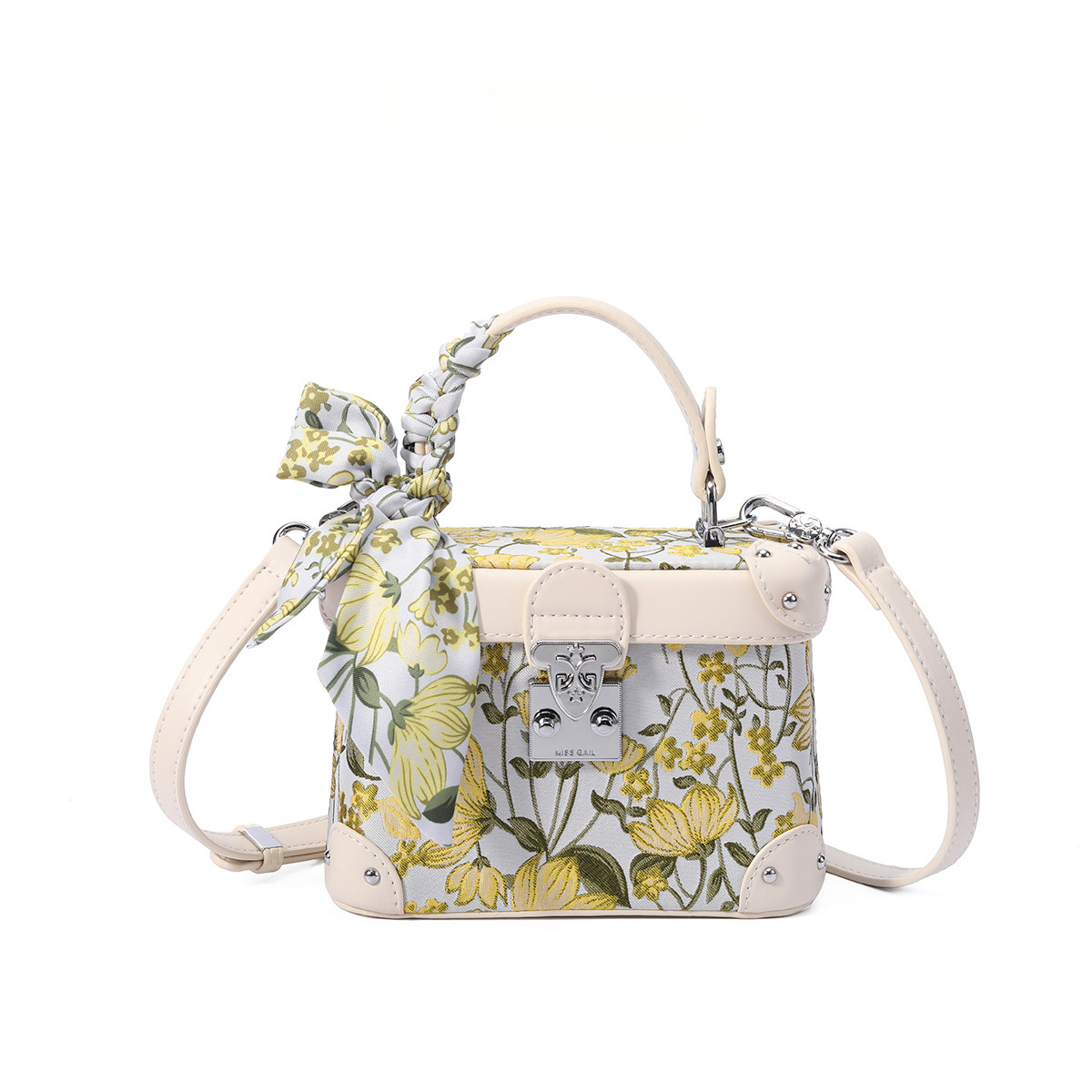 2025 New Floral Embroidery Box Bag for Women Chinese Style Luxury Designer Bag One-shoulder Crossbody Handbag