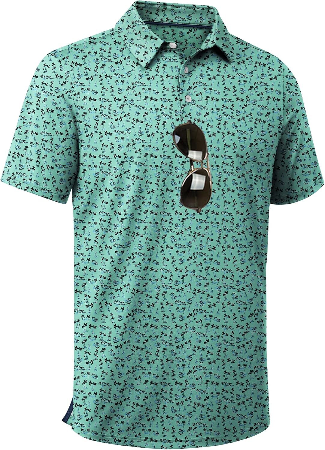 Mens Polo shirt Men's Golf Shirts Short Sleeve Moisture Wicking Performance Print Patterns Casual Collared Golf Polo Shirt for Men Polos