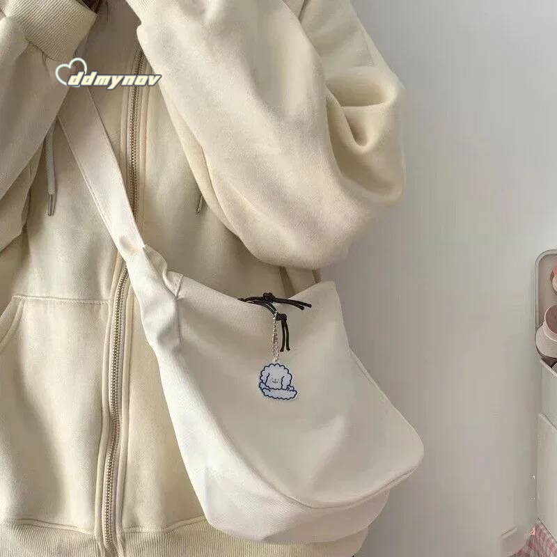 Shoulder Solid Haruku All-match Simple Multifunction Handbags Large Capacity Crossbody Bags for Women Teens Purse ddmynov