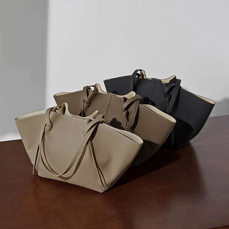 Brand Handheld Tote With Storage Liner Women Shoulder Suede Design Wing Matte Cowhide Large Capacity Travel Bag