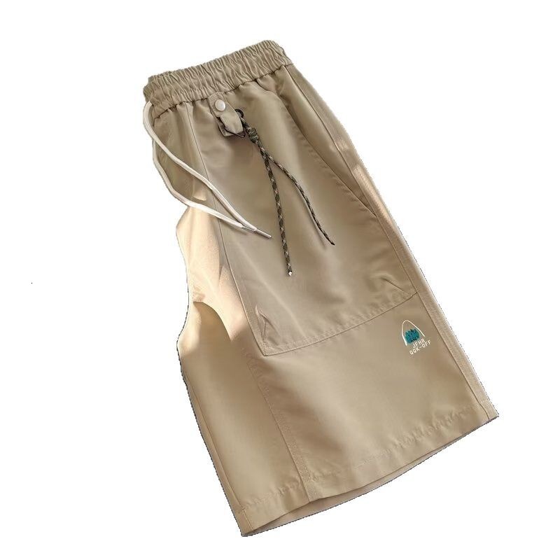 American style quick drying shorts men's trendy brand ins loose casual five quarter summer new solid color beach pants