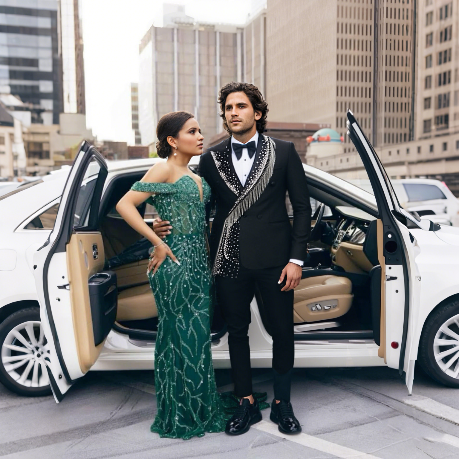 Handsome Black Wedding Tuxedos 1 Piece Set Jacket Tassel Beaded Men Suit Peaked Lapel Customized Groom Wear Party Suits