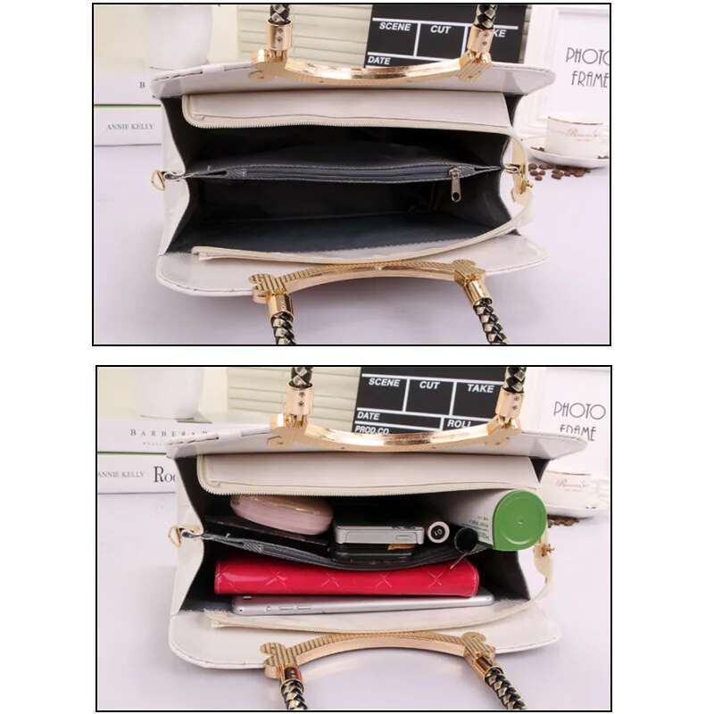 2024 New Simple Shells Leather Handbag Famous Brands Designer Female Tide Knitting Shoulder Women Messenger Bag