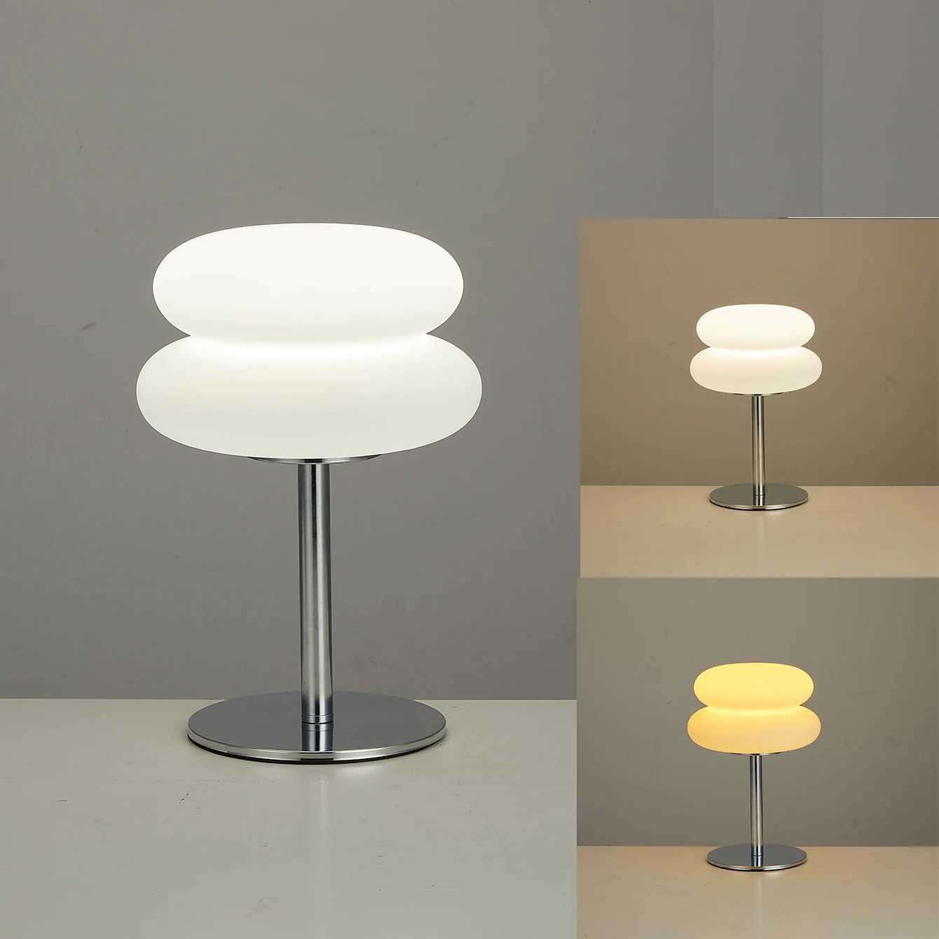 Lamp bedside table plastic lampshade LED lamps mushroom table lamp USB Plug 9-level brightness dimming ambient lightNot glassM251125