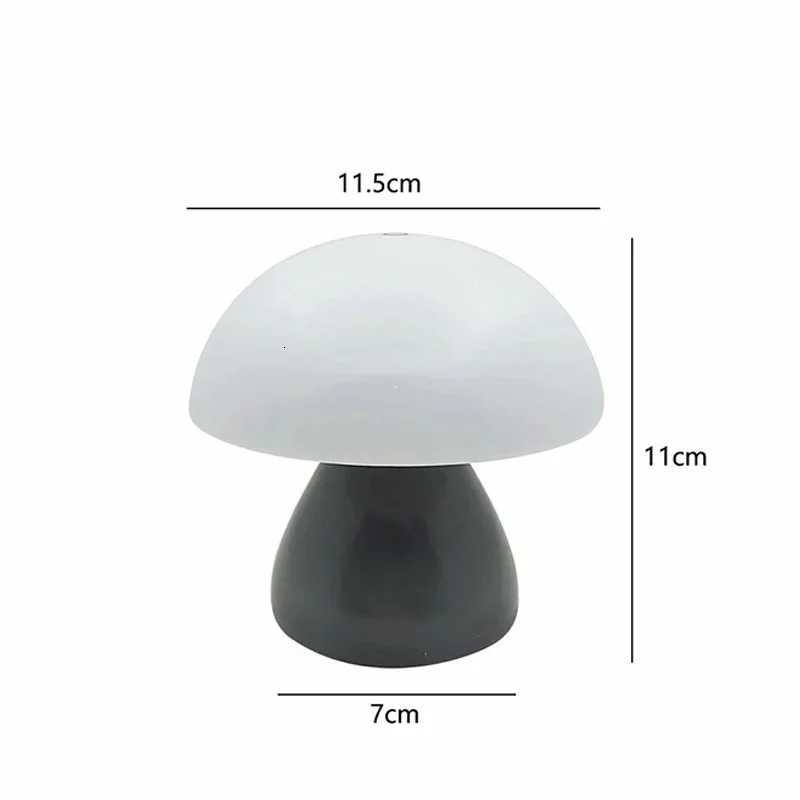 Mushroom Led Table Lamp Charging Touch Desk Coffee Bar Hotel Bedroom Decoration Nordic Creative Atmosphere Small Table LightM251125