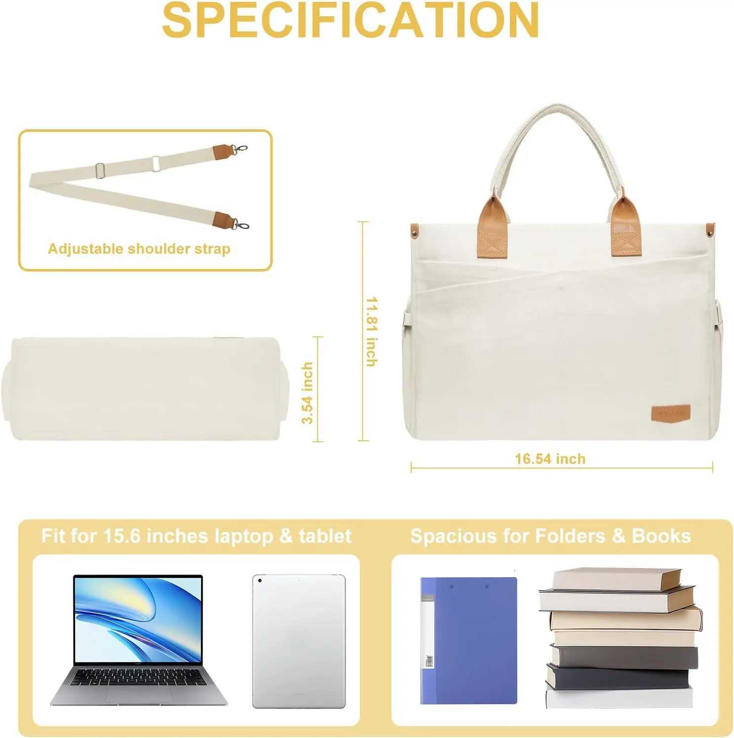 Women Laptop Tote Bag 156 inch Canvas Laptop Bag Casual Travel College Shoulder Bags Business Office Computer Handbag BriefcaseT251125