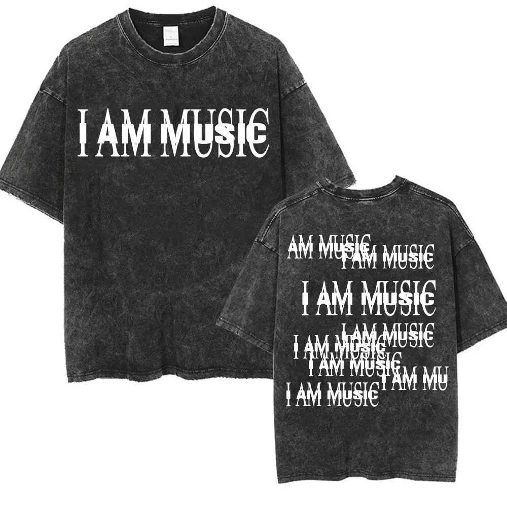 Retro Washed Playboi Carti I AM Music T-shirt Opium Ken Carson Narcissist Tour Antagonist Rap T-shirt Mens Extra Large T-shirt W250425