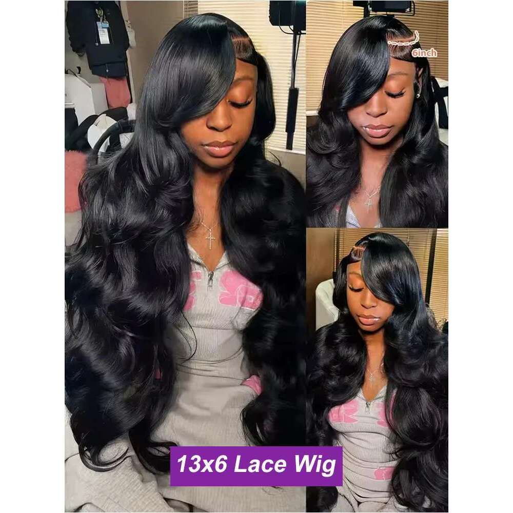 250 Density Body Transparent 13X6 13X4 Hd Frontal Human Hair Wigs Glueless 30 40 Inch Water Wave Lace Front Wig
