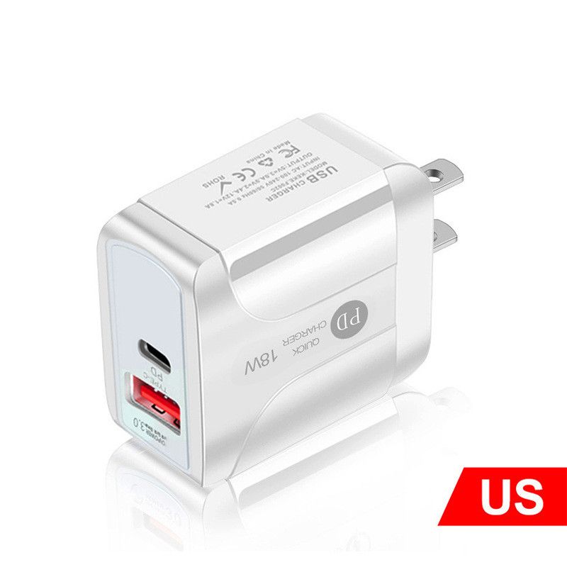 High Speed 25W 20W 18W EU US AC Home Travel PD Charger USb-C Type c Power Adatpers For Universal Mobile Phones