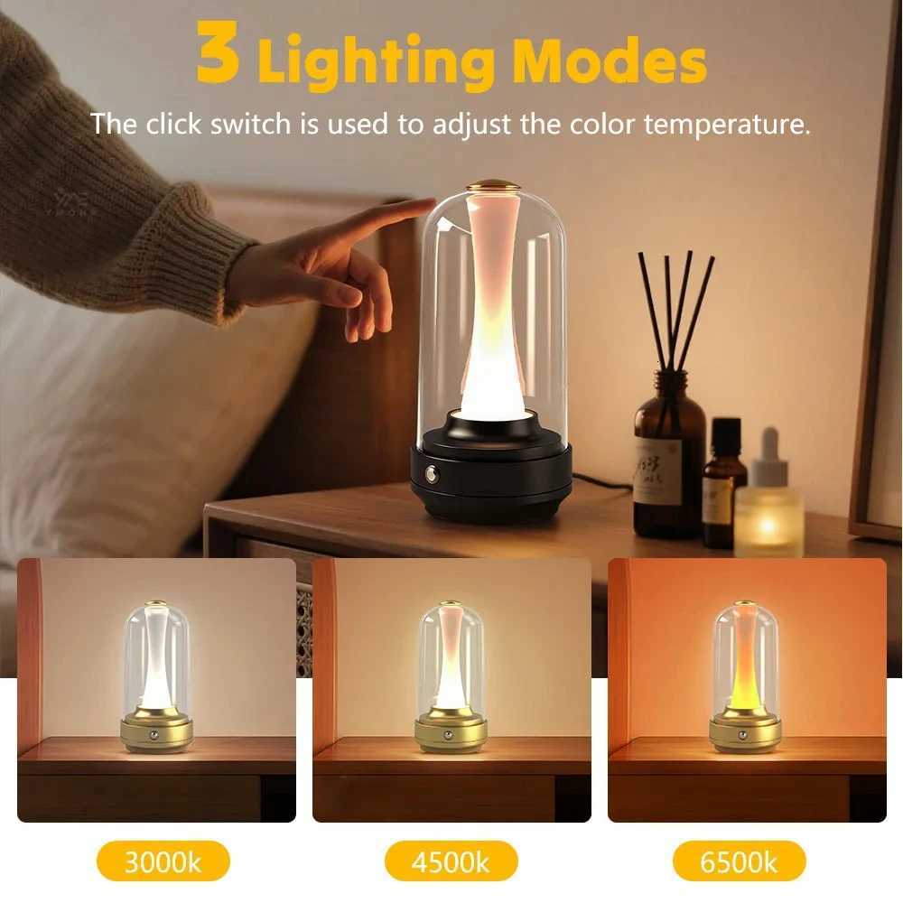 New LED Mushroom Lamp Rechargeable Touch Sensor Waterproof Ideal for Reading Ambient Lighting in Home Bedroom Bar Office OutdoorM251125