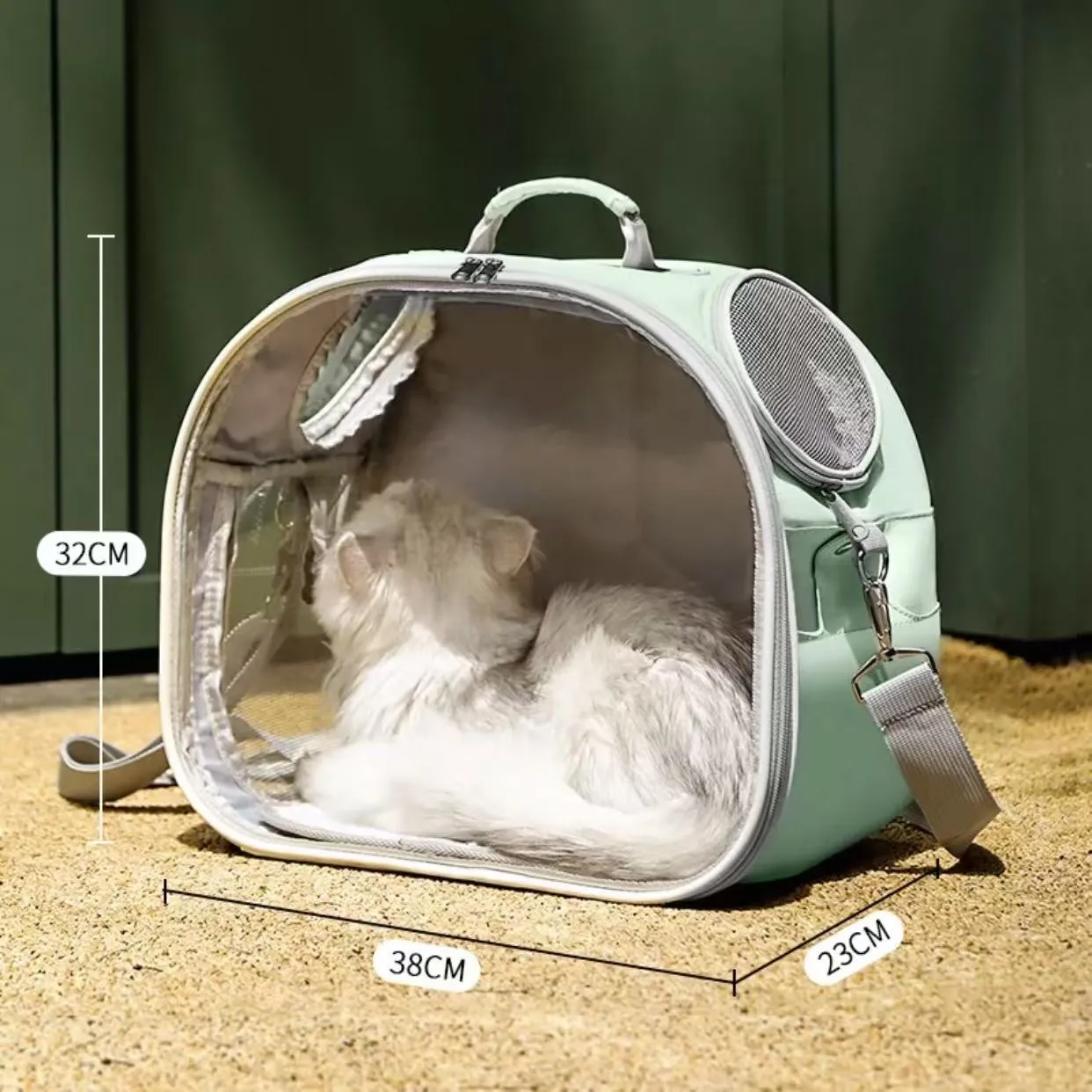 Cat bag, portable bag for going out, cat box, space capsule, pet backpack, transparent backpack, breathable carrying bag for cats