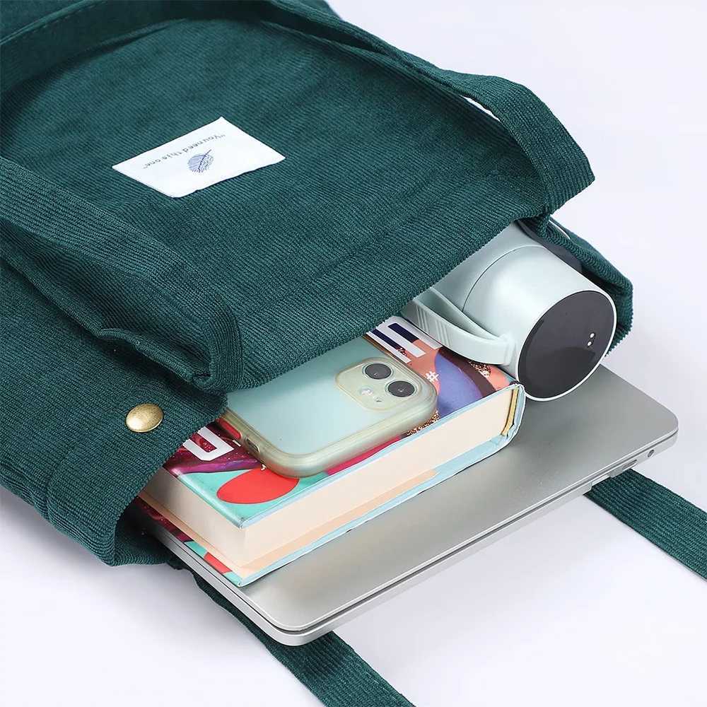 Fashion Corduroy Womens Shoulder Bag Outdoor Party Handbag Reusable Small and Large Girls Shopping Bag Soft Eco Organizer Handbag 2023 W250421