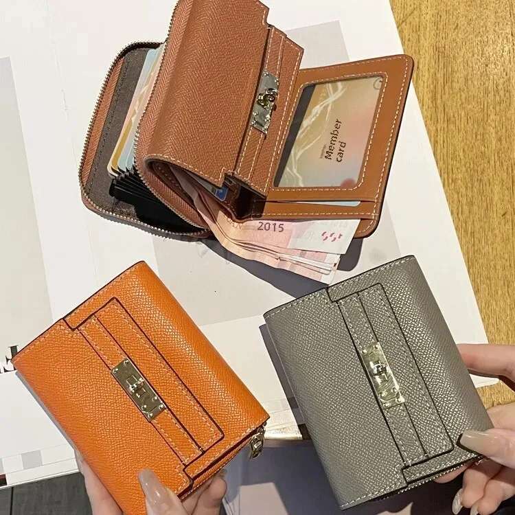 New 2025 Genuine Leather Multifunctional Women's Coin Purse Card Holder Two-In-One Large Capacity Document Clutch Handbag