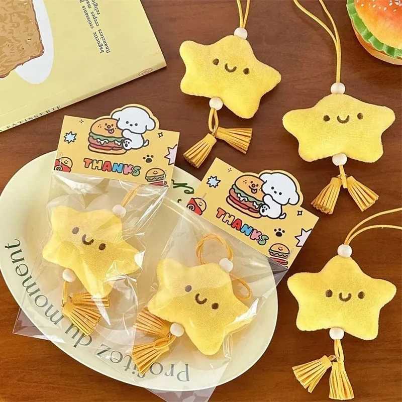 Cartoon Plush Star Pendant Gift Hangings Ornament Yellow Plush Hangings Bag Accessories Bag Pendnat Car Keys AccessoriesXJ251125