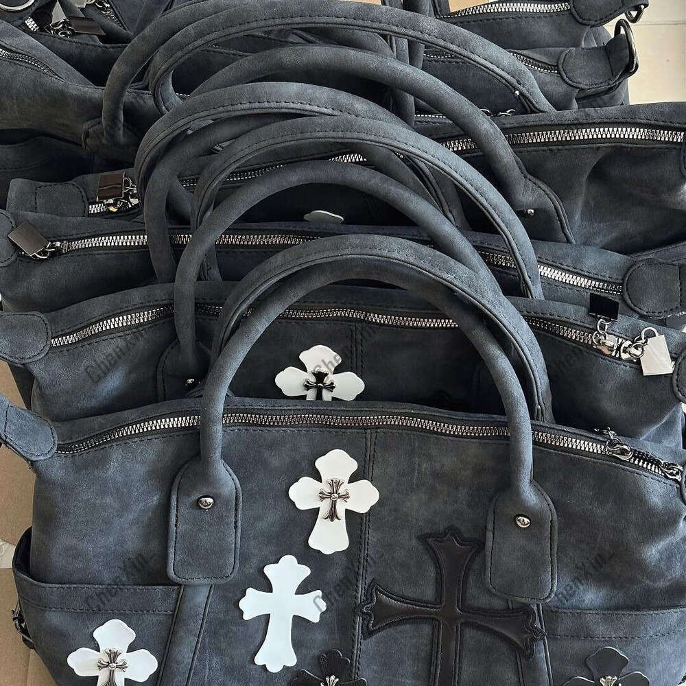 CH bag Charm bags Designer Chrome bag Trendy Cool Black and White Patchwork Travel Roman Metal Cross Fashion Single Shoulder Crossbody Bag