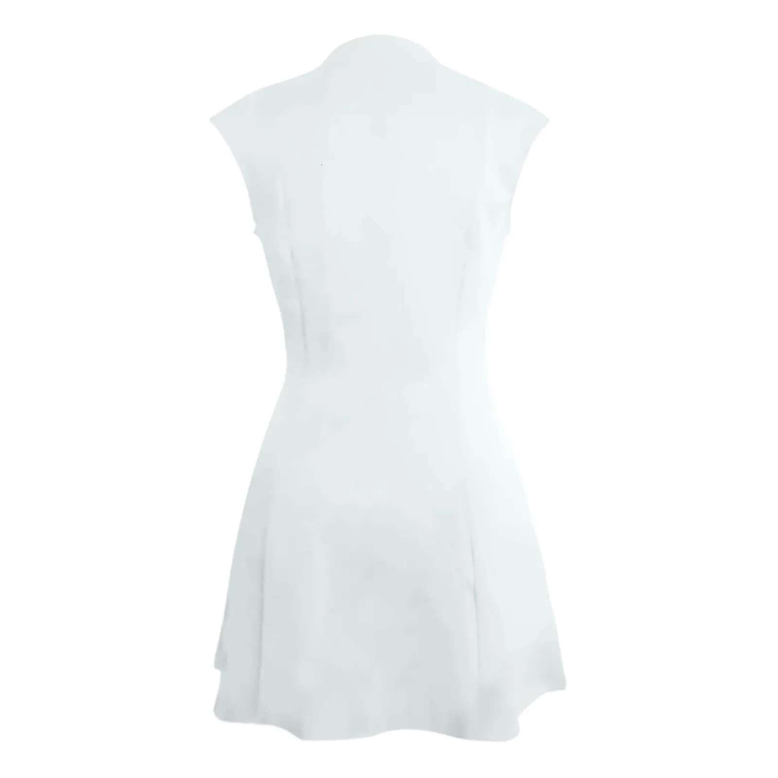 Dongdumaoyi Sexy Deep V Neck White Dress Women S Y K Sleeveless Tie Waist Suit Mini Nightclub Lady Large Swing Chic Short