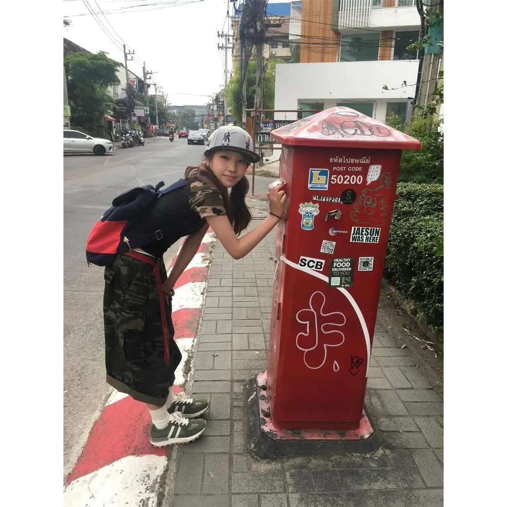 Punk Street Casual Summer Women Camouflage Haruku Vintage High Waist Loose Y2k Wide Leg Baggy 2024 Denim Shorts