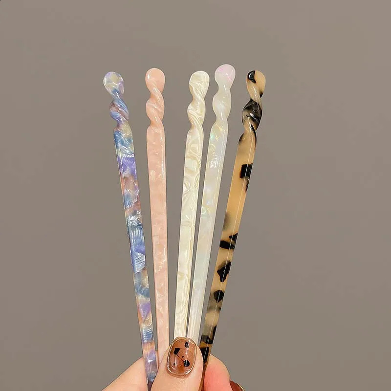Retro Chinese style girl hair stick fashionable vinegar square pointed monument shaped clip pin jewelry accessory 250417