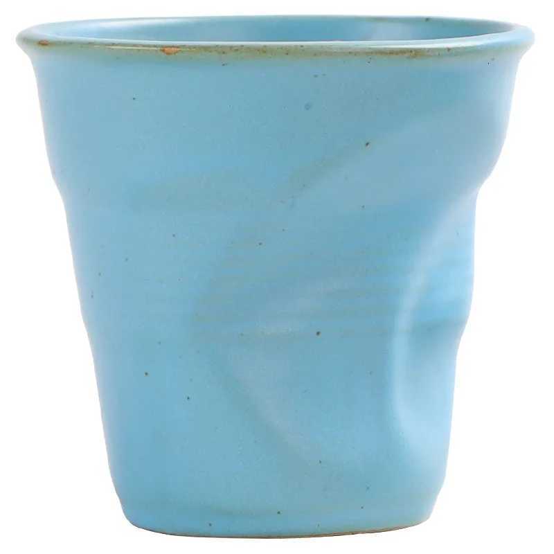 Stoneware Coffee Creative Hand-pinched Pleated Cup Ceramic Latte Cup Espresso Cup Vintage Afternoon Tea Cup Y251125