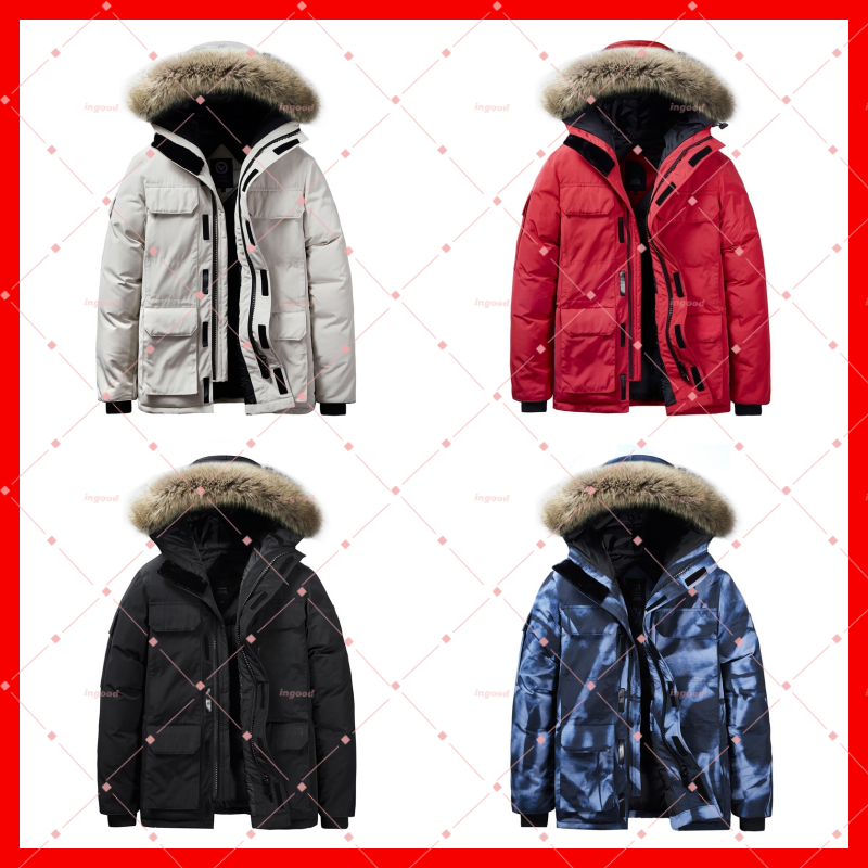 Canadas Jacket Goose Jacket Mens Designer Winter Warm Wolf Fur winter thickened womens High quality windproof Thickening coat