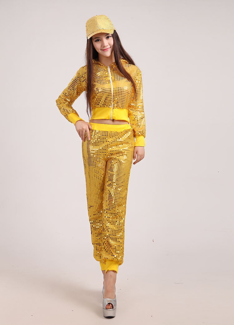 Performance Costume Women Adult Jazz Dance Costume Modern Dance Hip Hop Sequins Dance Costume 241203Z