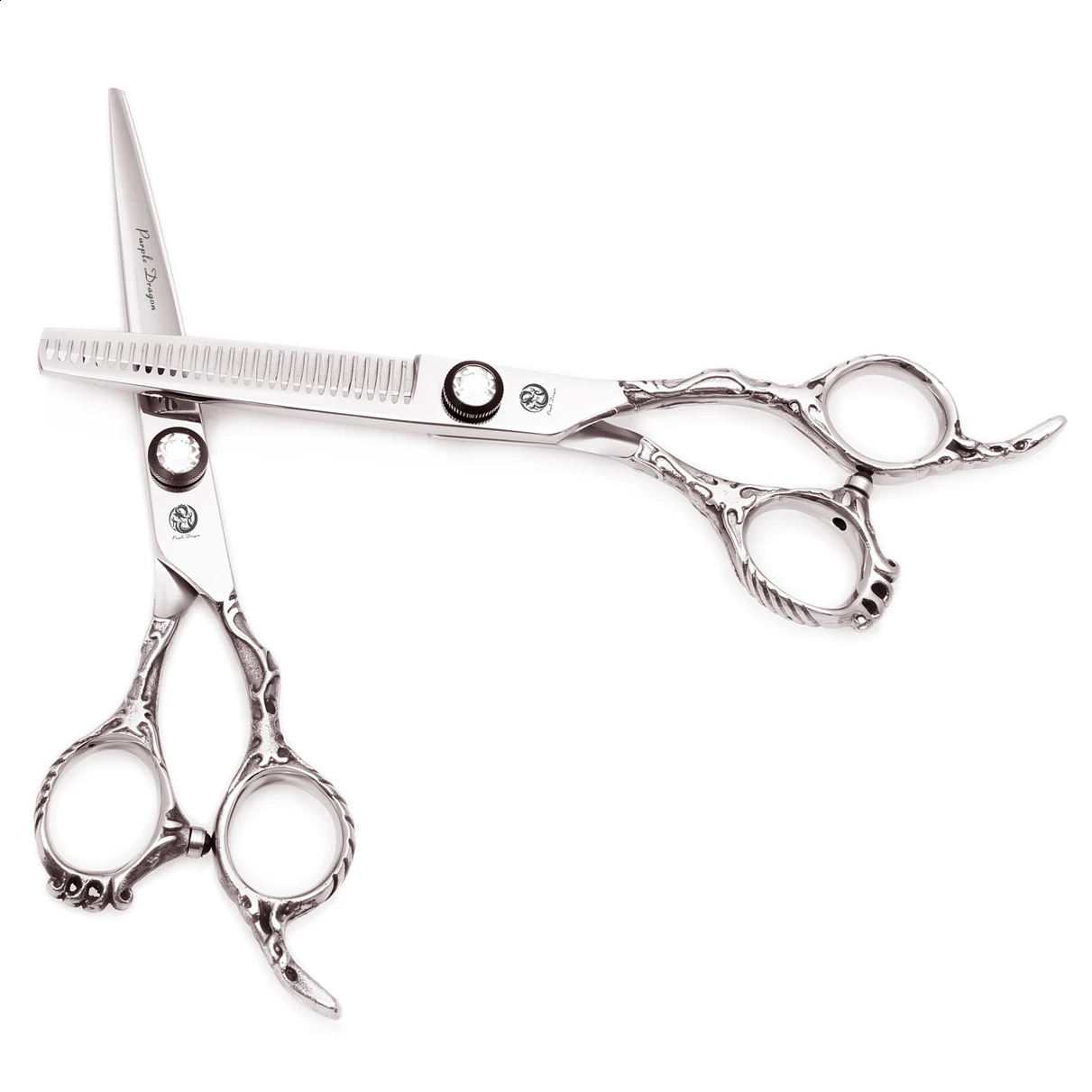 Professional Hairdressing Scissors Purple Dragon 6 Japan 440C Hair Cutting Shears Set Thinning Shears Salon Beauty Shears Z9008 250424