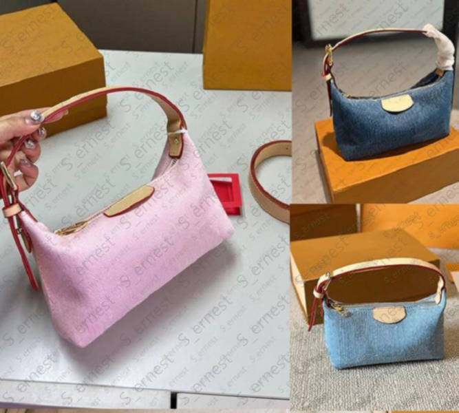 Designer pink denim Handbags Purses small Shopping Bag Women Totes Fashion Shoulder Bags Crossbody canvas sac