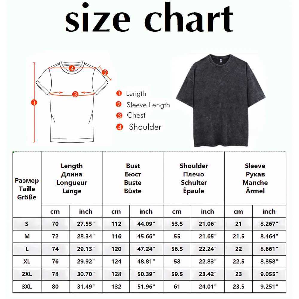 Summer Cotton Loose Laundry Top T-shirt Anime Printed T-shirt Mens Street Clothing Retro Black T-shirt Harajuku Extra Large T-shirt W250425