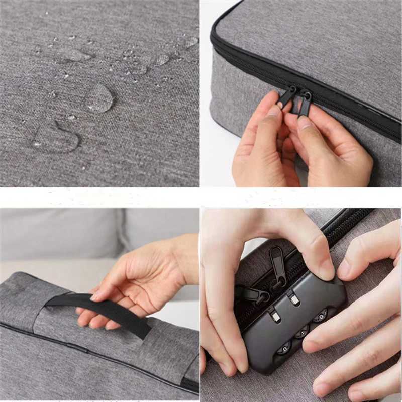 Document Organizer Briefcase A4 Folder Holder Mens Womens Bag Cover Purse Passport Home Safe Functional File Storage CaseT251125