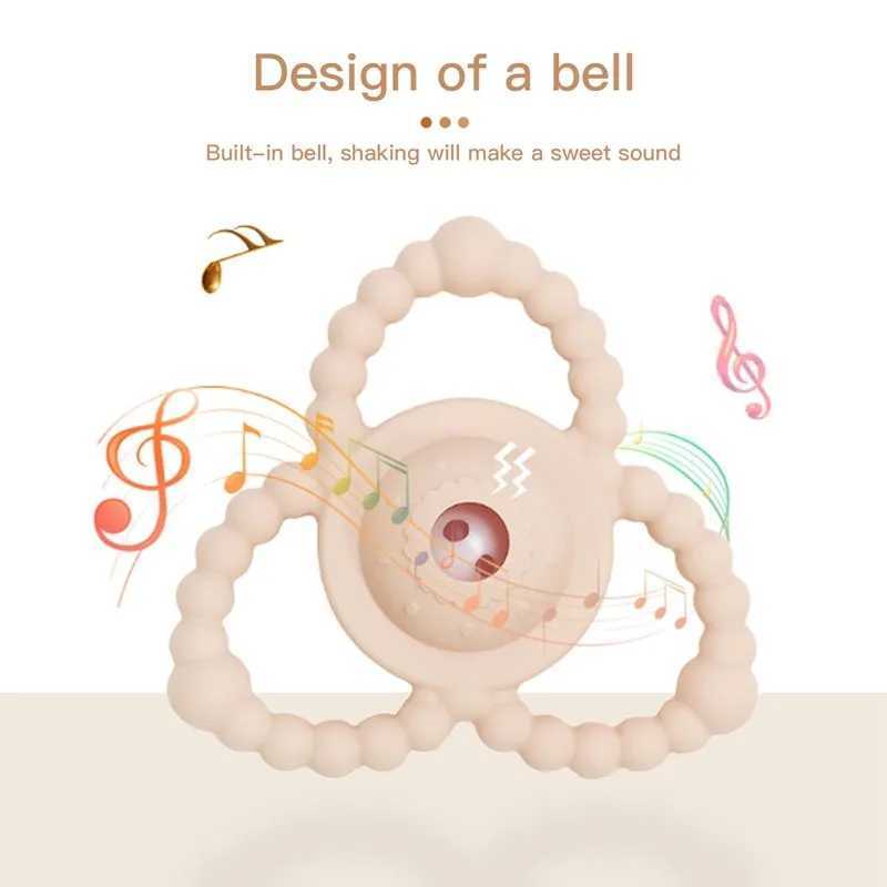 Baby Silicone Rattle Toy Montessori Educational Music Rattle Toy for Infant Food Grade Silicone BPA Free Newborn Teether Gift G251125