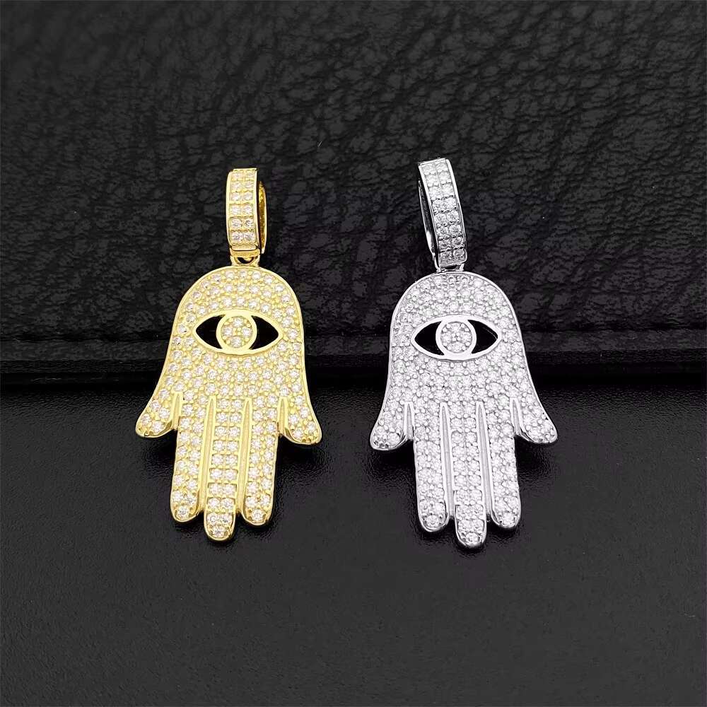Fine Jewelry Hip Hop Rock Engravable 925 Sterling Silver Custom Moissanite Pendant