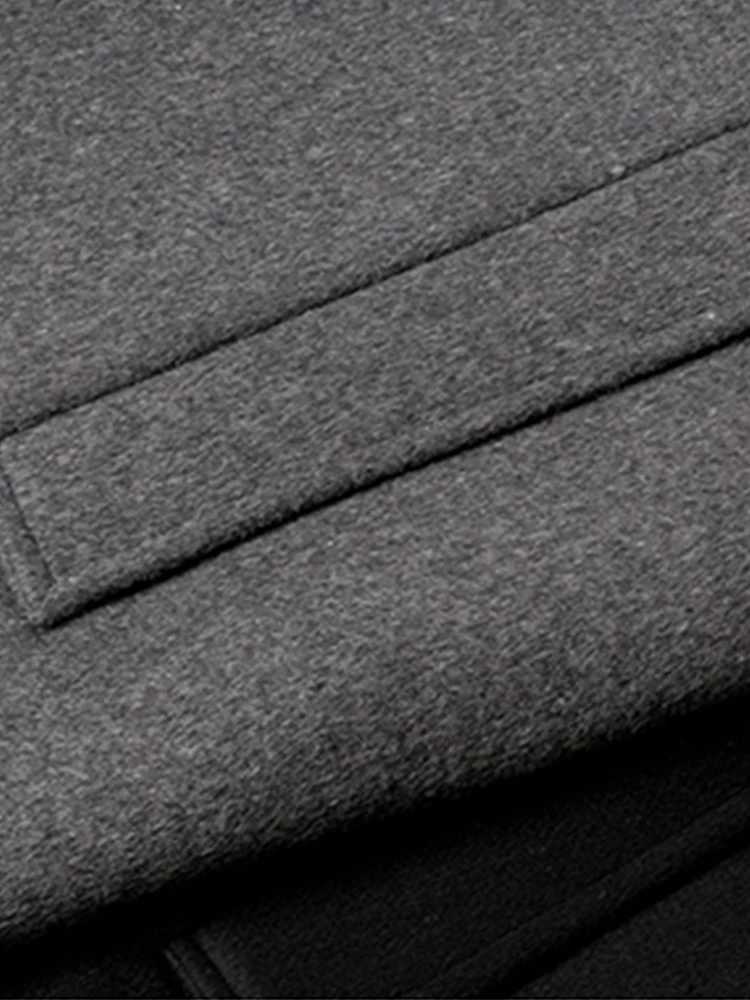 Mauroicardi Autumn Winter Long Oversized Casual Soft Warm Dark Grey Woolen Coats Men Loose Elegant Luxury Designer Clothes 2025T251125