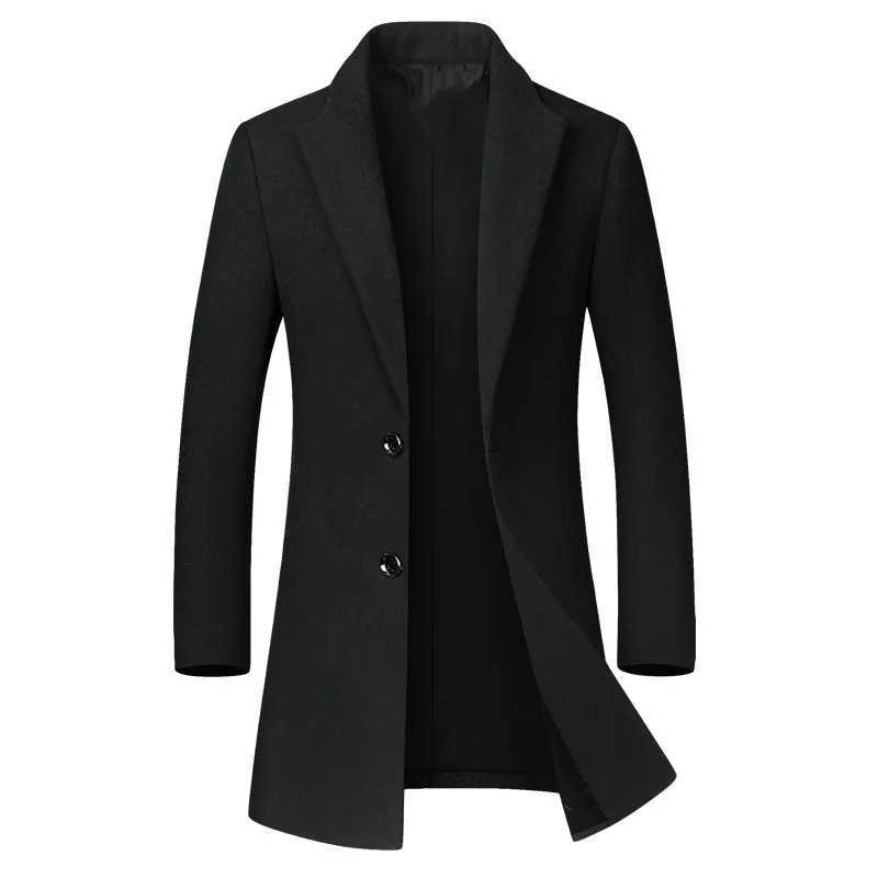 Men Jackets Winter Wool Jacket Coats Mens High-quality Woolen Windbreaker Mens Autumn Casual Slim Business Woolen Trench CoatT251125