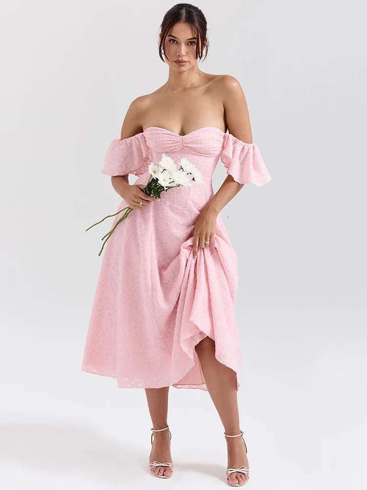 Dongdumaoyi Townlike Floral Waist Wrap A Line Dress Women Maxi Long Off Shoulder Summer Backless Nightclub Sexy Party Dresses